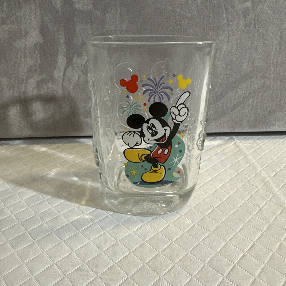 Vintage Walt Disney‎ World 2000 Celebration McDonalds Square Drinking Glass
